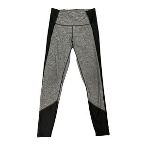 Lucy Hatha Leggings Womens M Medium Grey Two Tone Mid Rise Pull On Athletic Pant